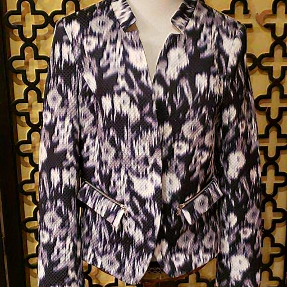 HELENE BERMAN LONDON NOTCHED COLLAR JACKET Size Large